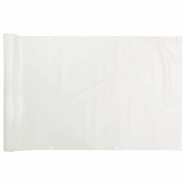 vidaXL Paravento da Balcone Bianco 500x75 cm in PVC