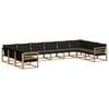 vidaXL Set di divani da esterno 10 pz Bianco e Nero