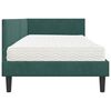 vidaXL Struttura Letto Angolare con Materasso 2 pcs Verde Velluto