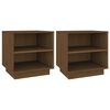 vidaXL Comodini 2 pz Ambrati 40x34x40 cm in Legno Massello di Pino