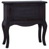 vidaXL Tavolino con Cassetti Nero 60x30x60 cm Legno Massello di Mogano