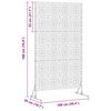 vidaXL Schermo per Privacy Grigio 100 x 50 x 180 cm Acciaio