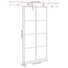 vidaXL Porta Scorrevole con Ferramenta 102,5x205cm Vetro ESG Alluminio