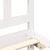 vidaXL Giroletto con Testiera Bianco Small Double Legno Massello