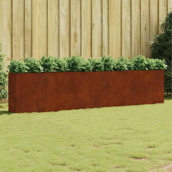 vidaXL Fioriera Rialzata da Giardino 360x40x80 cm in Acciaio Corten