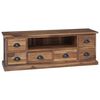 vidaXL Supporto TV 110 x 30 x 40 cm Naturale Legno di teak solido