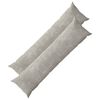 vidaXL Federa 2 pz HEERLEN Grigio Chiaro 40 x 145 cm Tessuto Chenille