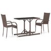 vidaXL Set Mobili da Pranzo per Giardino 3 pz Marrone