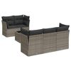 vidaXL Set Divano da Giardino 6 pz con Cuscini Grigio in Polyrattan