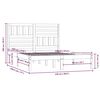 vidaXL Letto senza Materasso Bianco 120x190 cm Legno Massello di Pino