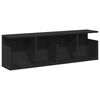 vidaXL Mobile a Parete 100x20x30 cm Nero in Legno Multistrato