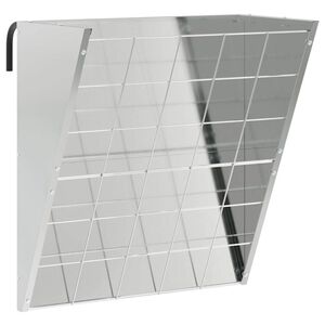 vidaXL Mangiatore Appeso per Fieno Argento 61 x 33 x 66 cm