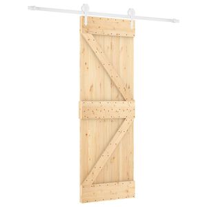 vidaXL Porta scorrevole Naturale e Bianco 70 x 210 cm