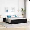 vidaXL Struttura letto con materasso con materasso 2 pcs Nero Velluto