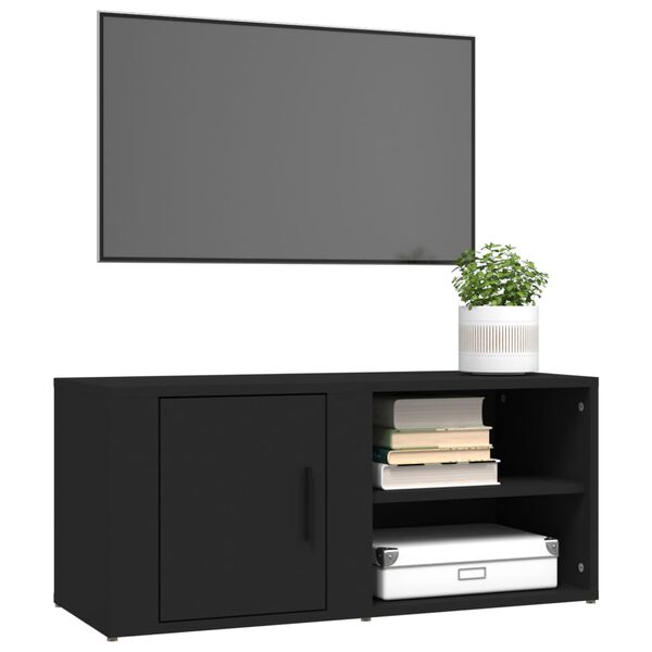 vidaXL Mobili Porta TV 2 pz Nero 80x31,5x36 cm in Legno Multistrato