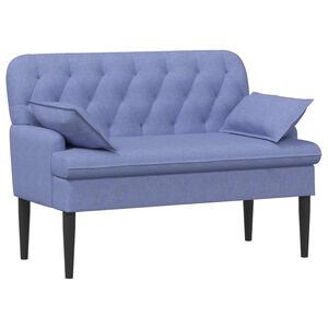 vidaXL Loveseat con bottoni imbottiti Blu jeans 111 x 68 x 80 cm