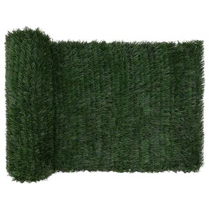 vidaXL Recinzione Artificiale Verde Scuro 1 x 3 m PVC e Acciaio