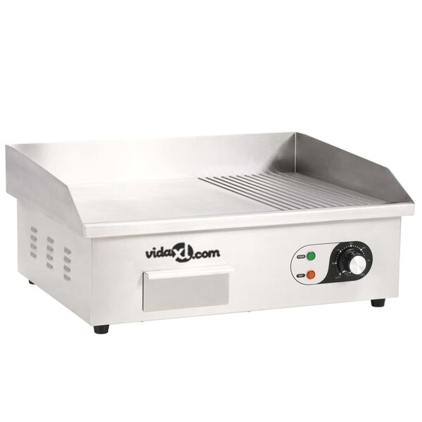 vidaXL Piastra Elettrica in Acciaio Inossidabile 3000 W 54x41x24 cm