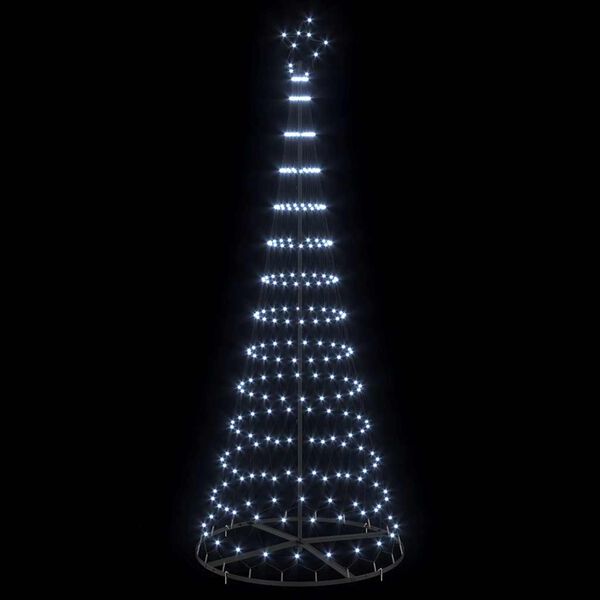 vidaXL Albero di Natale LED con 295 LED Bianco freddo 250 cm Metallo