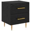 vidaXL Armadio da Notte con cassetto Rovere Nero 40 x 35 x 47,5 cm