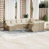 vidaXL Set Divano da Giardino 10 pz con Cuscini Beige in Polyrattan