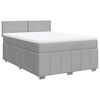 vidaXL Giroletto a Molle con Materasso Grigio Chiaro 140x200cm Tessuto