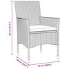 vidaXL Set da Pranzo per Giardino con cuscino 5 pcs Grigio polyrattan