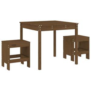 vidaXL Set da Bistrot da Giardino 3 pz ambra in Legno Massello di Pino