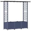 vidaXL Letto Rialzato con Griglia e Tetto Grigio 162,5 x 40 x 136 cm