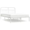 vidaXL Giroletto con Testiera Metallo Bianco 140x200 cm