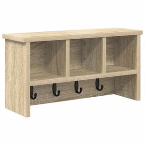 vidaXL Appendiabiti a muro A parete Rovere Sonoma 50 x 16 x 26 cm