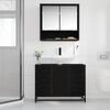 vidaXL Mobile da Bagno Rovere Nero 80 x 33 x 60 cm Legno multistrato