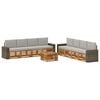vidaXL Set divani con cuscino 9 pcs Legno di Acacia Massello