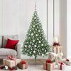 vidaXL Albero di Natale artificiale con luci integrate Verde 180 cm