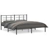 vidaXL Giroletto con Testiera in Metallo Nero 183x213 cm