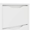 vidaXL Comodini 2 pcs Bianco 30,5 x 30 x 43 cm Legno multistrato