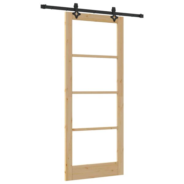 vidaXL Porta scorrevole Naturale 86 x 211 cm