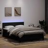 vidaXL Letto a Molle con Materasso e LED Nero 140x210 cm in Velluto