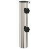 vidaXL Tubo base per parasole 0.63 kg Acciaio inossidabile naturale