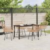 vidaXL Set da Pranzo per Giardino 5 pcs Marrone
