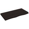 vidaXL Ripiano Marrone Scuro 100x50x(2-6) cm Massello Rovere Trattato