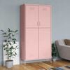 vidaXL Armadio Rosa 90x50x180 cm in Acciaio
