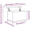 vidaXL Tavolino Salotto Rovere Marrone 60x44,5x45 cm Legno Multistrato