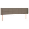 vidaXL Testiera a LED Tortora 183x16x78/88 cm in Tessuto