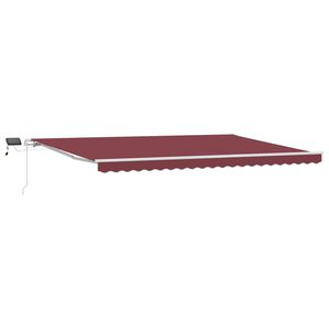 vidaXL Tenda da Sole Retrattile Manuale con LED Bord&ograve; 500x300 cm