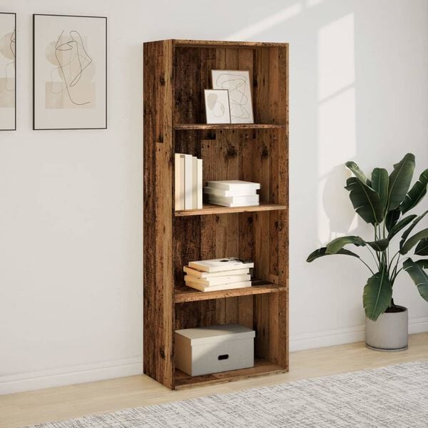 vidaXL Libreria Legno Antico 60x30x152 cm in Legno Multistrato