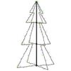 vidaXL Albero di Natale a Cono 160 LED per Interni Esterni 78x120 cm