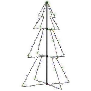 vidaXL Albero di Natale a Cono 160 LED per Interni Esterni 78x120 cm