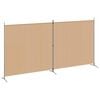 vidaXL Divider Stanza a 2 Pannelli Beige 348 x 180 cm Tessuto