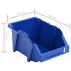 vidaXL Contenitori Portaoggetti Impilabili 250 pz 103x165x76 mm Blu